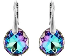 Diamond Sky Jewelry Sidabriniai auskarai moterims DiamondSky „Frozen Edges (Vitrail Light)" su Swarovski kristalais