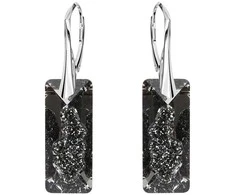 Diamond Sky Jewelry Sidabriniai auskarai moterims DiamondSky „Growing Crystal II (Sidabrinis Night)" su Swarovski kristalais