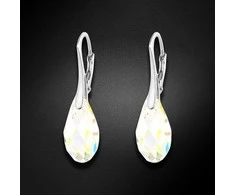 Diamond Sky Jewelry Sidabriniai auskarai moterims DiamondSky „Enchanté (Aurora Borealis)" su Swarovski kristalais