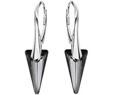 Diamond Sky Jewelry Sidabriniai auskarai moterims DiamondSky „Spike II (Sidabrinis Night)“ su Swarovski kristalais