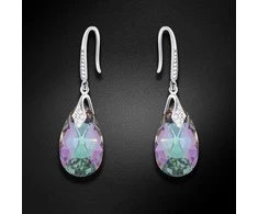 Diamond Sky Jewelry Sidabriniai auskarai moterims DiamondSky „Baroque III (Vitrail Light)“ su Swarovski kristalais