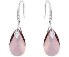 Diamond Sky Jewelry Sidabriniai auskarai moterims DiamondSky „Baroque III (Antique Rožinė)“ su Swarovski kristalais