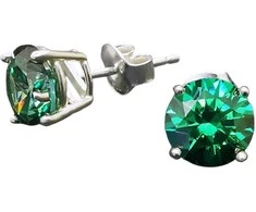 Diamond Sky Jewelry Sidabriniai auskarai moterims DiamondSky „Juno (Žalias)“ su Swarovski kristalais
