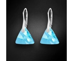 Diamond Sky Jewelry Sidabriniai auskarai moterims DiamondSky „Osiris (Aquamarine)“ su Swarovski kristalais