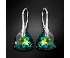 Diamond Sky Jewelry Sidabriniai auskarai moterims DiamondSky „Evening Shine (Vitrail Medium)" su Swarovski kristalais
