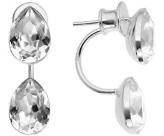 Diamond Sky Jewelry Sidabriniai auskarai moterims DiamondSky „Dew Drop" su Swarovski kristalais