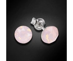Diamond Sky Jewelry Sidabriniai auskarai moterims DiamondSky „Classic (Rose Vanduo Opal)“ su Swarovski kristalais