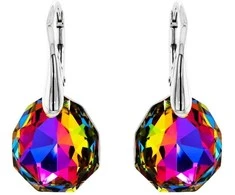 Diamond Sky Jewelry Sidabriniai auskarai moterims DiamondSky „Frozen Edges (Vitrail Medium)" su Swarovski kristalais
