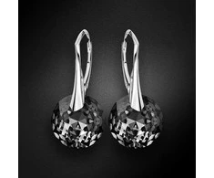 Diamond Sky Jewelry Sidabriniai auskarai moterims DiamondSky „Marianne (Sidabrinis Night)“ su Swarovski kristalais
