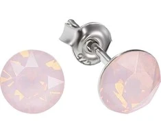 Diamond Sky Jewelry Sidabriniai auskarai moterims DiamondSky „Classic (Rose Vanduo Opal)“ su Swarovski kristalais