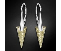 Diamond Sky Jewelry Sidabriniai auskarai moterims DiamondSky „Spike II (Gold Patina)“ su Swarovski kristalais