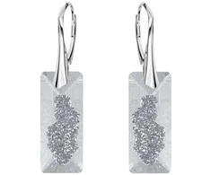 Diamond Sky Jewelry Sidabriniai auskarai moterims DiamondSky „Growing Crystal II" su Swarovski kristalais