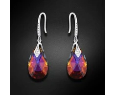 Diamond Sky Jewelry Sidabriniai auskarai moterims DiamondSky „Baroque III (Volcano)“ su Swarovski kristalais