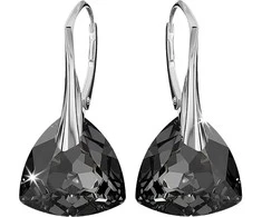 Diamond Sky Jewelry Sidabriniai auskarai moterims DiamondSky „Evening Shine (Sidabrinis Night)" su Swarovski kristalais