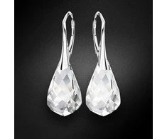 Diamond Sky Jewelry Sidabriniai auskarai moterims DiamondSky „Helix“ su Swarovski kristalais