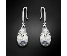 Diamond Sky Jewelry Sidabriniai auskarai moterims DiamondSky „Baroque III (Comet Argent Light)“ su Swarovski kristalais