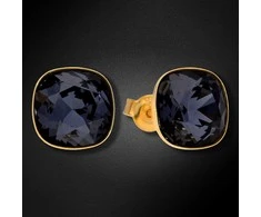 Diamond Sky Jewelry Sidabriniai auskarai moterims DiamondSky „Glare (Graphite)“ su Swarovski kristalais