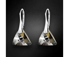 Diamond Sky Jewelry Sidabriniai auskarai moterims DiamondSky „Osiris (Sidabrinis Night)“ su Swarovski kristalais