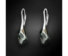 Diamond Sky Jewelry Sidabriniai auskarai moterims DiamondSky „Hyperborea (Sidabrinis Night)“ su Swarovski kristalais