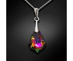Diamond Sky Jewelry Sidabrinis kaklo papuošalas moterims DiamondSky „Baroque IV (Vitrail Medium)“ su Swarovski kristalais