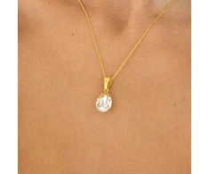 Diamond Sky Jewelry Sidabrinis kaklo papuošalas moterims Diamond Sky "Crystal Drop (Honey)" su Preciosa kristalais