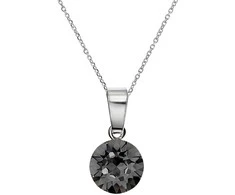 Diamond Sky Jewelry Sidabrinis kaklo papuošalas moterims DiamondSky „Classic (Sidabrinis Night)“ su Swarovski kristalais