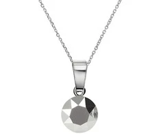 Diamond Sky Jewelry Sidabrinis kaklo papuošalas moterims DiamondSky „Classic (Light Chrome)“ su Swarovski kristalais