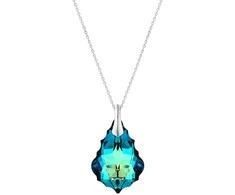 Diamond Sky Jewelry Sidabrinis kaklo papuošalas moterims DiamondSky „Baroque V (Bermuda Mėlyna)“ su Swarovski kristalais