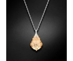 Diamond Sky Jewelry Sidabrinis kaklo papuošalas moterims DiamondSky „Baroque V (Golden Shadow)“ su Swarovski kristalais
