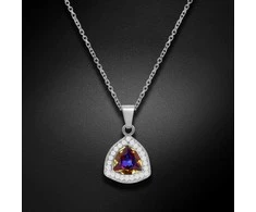 Diamond Sky Jewelry Sidabrinis kaklo papuošalas moterims DiamondSky „Elemental Magic (Volcano)“ su Swarovski kristalais