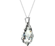 Diamond Sky Jewelry Sidabrinis kaklo papuošalas moterims DiamondSky „Baroque V (Comet Argent Light)“ su Swarovski kristalais