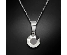 Diamond Sky Jewelry Sidabrinis kaklo papuošalas moterims DiamondSky „Classic (Light Chrome)“ su Swarovski kristalais