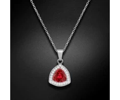 Diamond Sky Jewelry Sidabrinis kaklo papuošalas moterims DiamondSky „Elemental Magic (Scarlet)“ su Swarovski kristalais