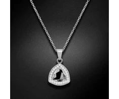 Diamond Sky Jewelry Sidabrinis kaklo papuošalas moterims DiamondSky „Elemental Magic (Light Chrome)“ su Swarovski kristalais