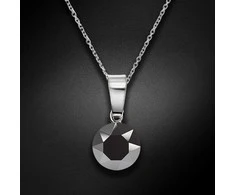Diamond Sky Jewelry Sidabrinis kaklo papuošalas moterims DiamondSky „Classic (Jet Hematite)“ su Swarovski kristalais