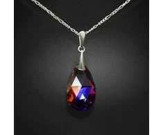 Diamond Sky Jewelry Sidabrinis kaklo papuošalas moterims DiamondSky „Baroque (Volcano)“ su Swarovski kristalais