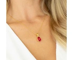 Diamond Sky Jewelry Sidabrinis kaklo papuošalas moterims Diamond Sky "Crystal Drop (Light Siam)" su Preciosa kristalais