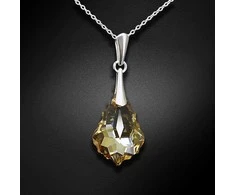 Diamond Sky Jewelry Sidabrinis kaklo papuošalas moterims DiamondSky „Baroque IV (Golden Shadow)“ su Swarovski kristalais