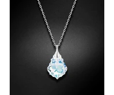 Diamond Sky Jewelry Sidabrinis kaklo papuošalas moterims DiamondSky „Baroque V (Aurora Borealis)“ su Swarovski kristalais