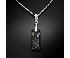 Diamond Sky Jewelry Sidabrinis kaklo papuošalas moterims DiamondSky „Growing Crystal II (Sidabrinis Night)“ su Swarovski kristalais