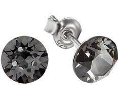 Diamond Sky Jewelry Sidabrinis papuošalų rinkinys moterims DiamondSky „Classic (Sidabrinis Night)“ su Swarovski kristalais