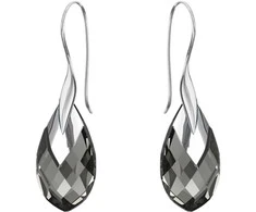 Diamond Sky Jewelry Sidabrinis papuošalų rinkinys moterims DiamondSky „Baroque II (Juodas Diamond Light Chrome)“ su Swarovski kristalais