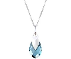 Diamond Sky Jewelry Sidabrinis papuošalų rinkinys moterims DiamondSky „Baroque II (Aquamarine Light Chrome)“ su Swarovski kristalais