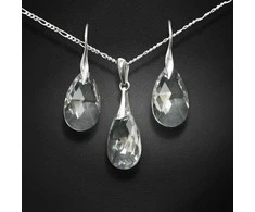 Diamond Sky Jewelry Sidabrinis papuošalų rinkinys moterims DiamondSky „Baroque“ su Swarovski kristalais