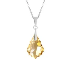 Diamond Sky Jewelry Sidabrinis papuošalų rinkinys moterims DiamondSky „Baroque IV (Golden Shadow)“ su Swarovski kristalais