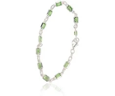 Sidabrinė apyrankė Diamond Sky "Žaliuojantis Žavesys"