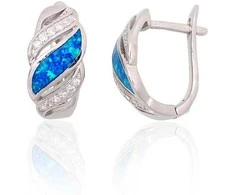 Sidabriniai auskarai moterims DiamondSky „Moon Charm“