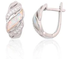 Sidabriniai auskarai moterims DiamondSky „Moon Charm II“