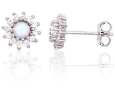 Sidabriniai auskarai moterims DiamondSky „Moon Charm XIII“