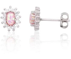 Sidabriniai auskarai moterims DiamondSky „Moon Charm VIII“